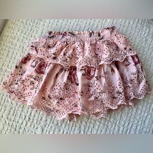LoveShackFancy x Gap girls pink floral skirt sz SM